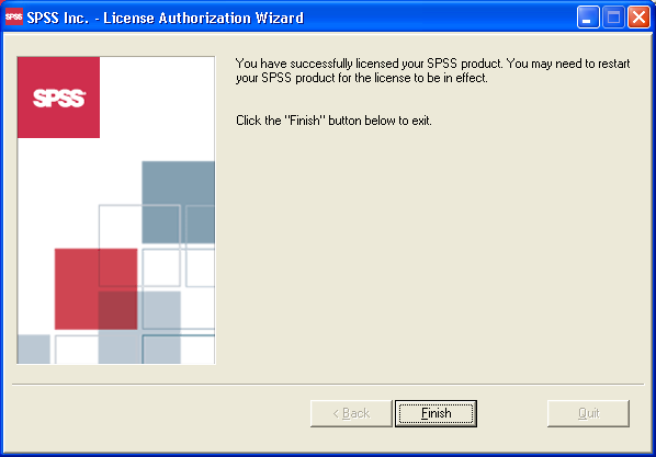You have successfully licensed your product.